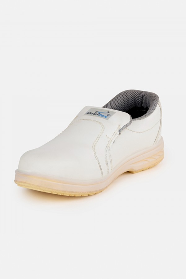 White Low Aankle Executive Safety Shoes Water Oil & Acid Resistant